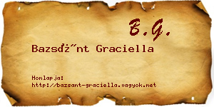Bazsánt Graciella névjegykártya